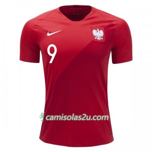 Camisolas de Futebol Polônia Robert Lewandowski 9 Equipamento Alternativa Copa do Mundo 2018 Manga Curta Camisolas de Futebol Polônia Robert Lewandowski 9 Equipamento Alternativa Copa do Mundo 2018 Manga Curta